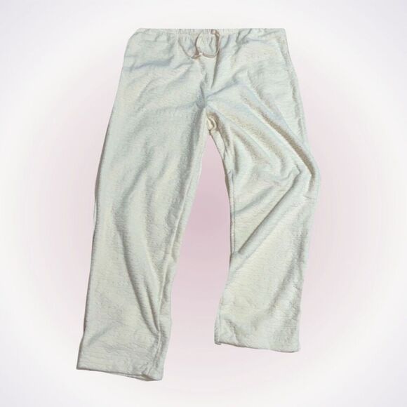 Lands End Aztec cream elastic waist pajama bottoms | Sz L - Picture 1 of 5